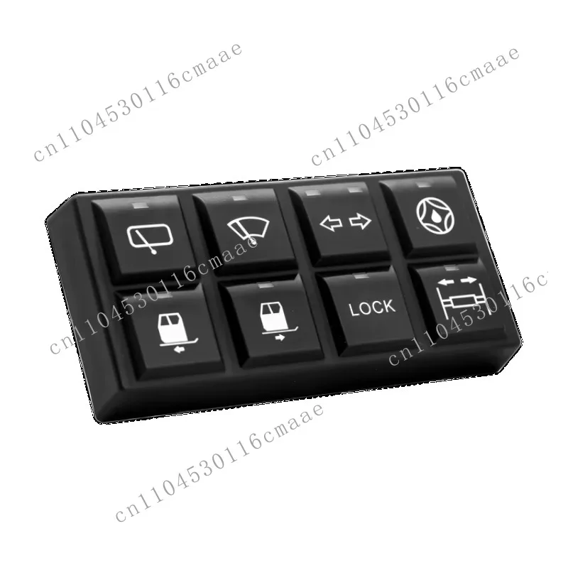 8-key smart CAN bus keyboard, transparent icon, silicone keyboard, automotive-grade, IP67 waterproof