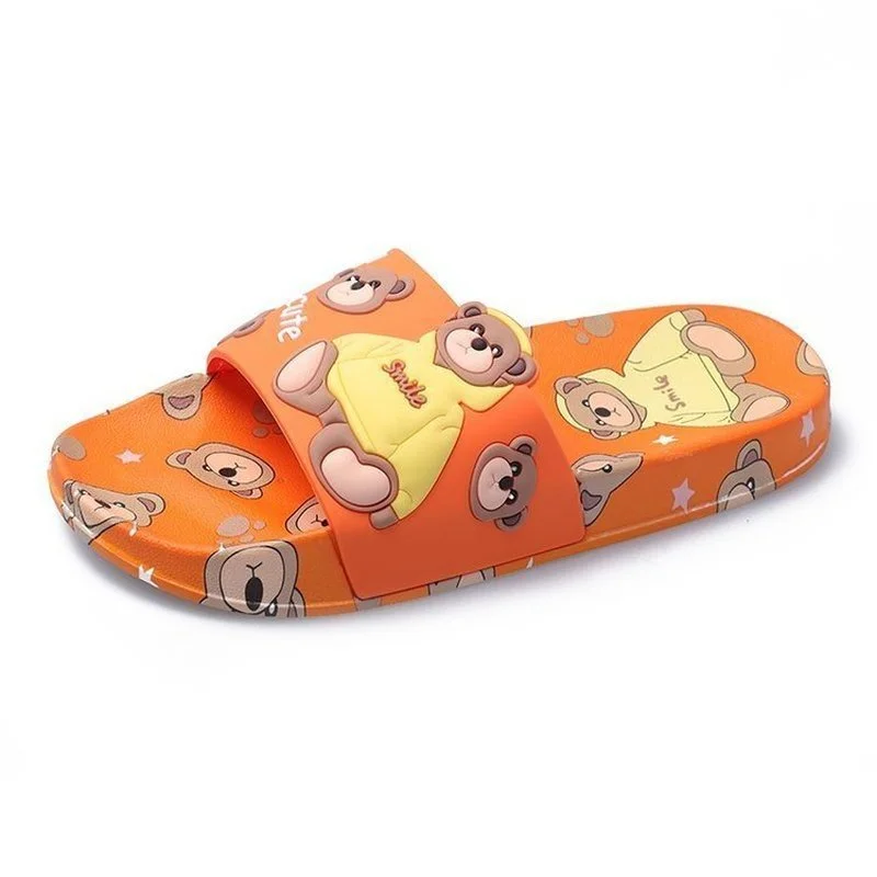 Comemore pantofole da donna Open Toe Cute Cartoon Bear elegante morbido Comfort antiscivolo bagno estate 2cm tacchi alti 2023 nuove scarpe