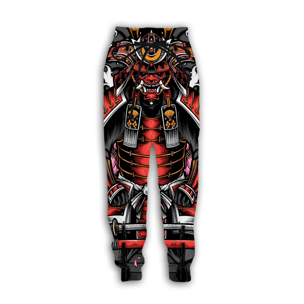 Japanese Samurai Tattoo Spirits Ghosts Retro 3DPrint Casual Men Trousers NewFashion Streetwear Autumn Loose Funny Sports Pants P