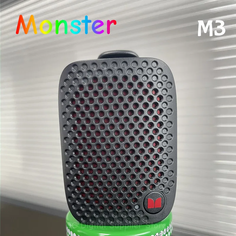 

Monster M3 Portable High Fidelity Speaker Wireless Stereo Bass Music Subwoofer Portable Lavalier Speaker With Built-in Mic Speak