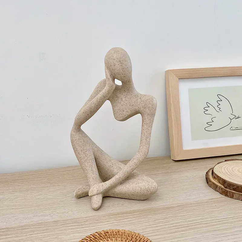 Instagram-style niche abstract figure thinker art decor living room home furnishings creative modern minimalist accessory