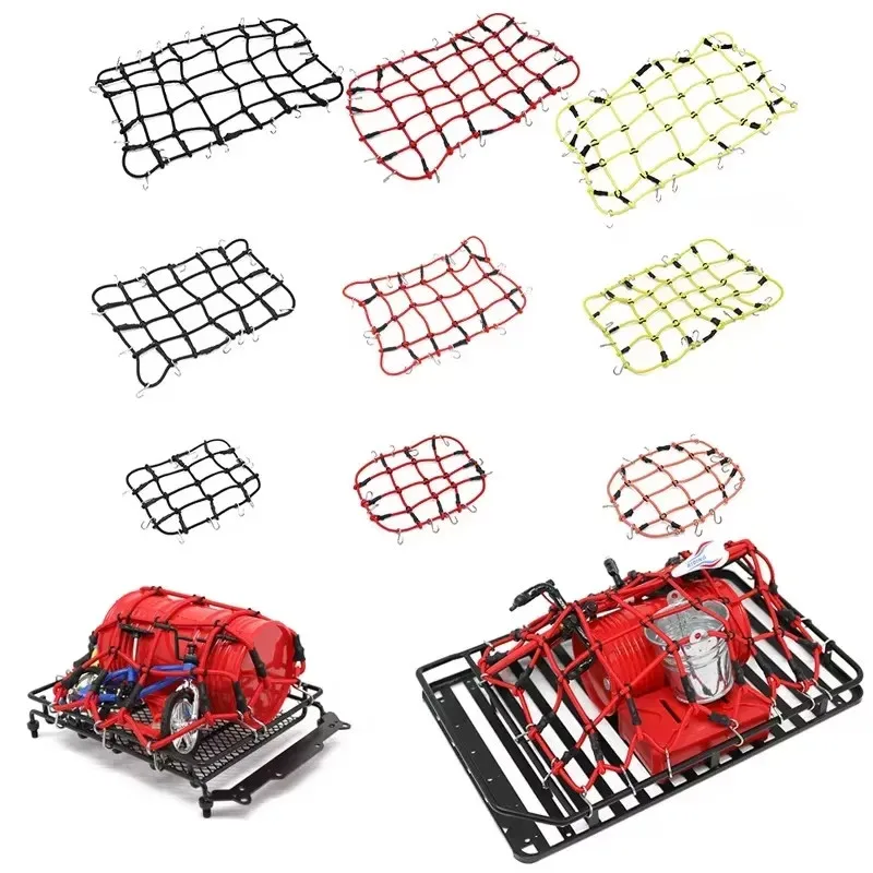 Universal RC Car Luggage Net 1/8 1/10 1/12 Elastic Roof Cargo Net For Axial Scx10 RC Crawler