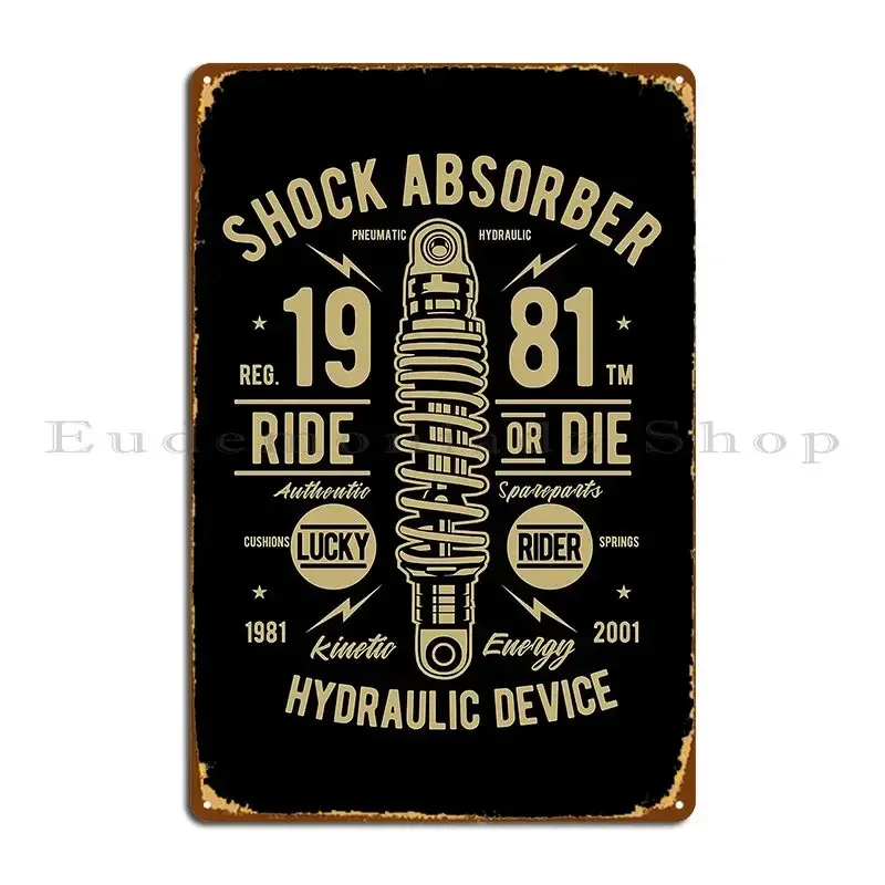 Shock Absorber Metal Sign Printing Customized Living Room Cinema Mural Tin Sign Poster