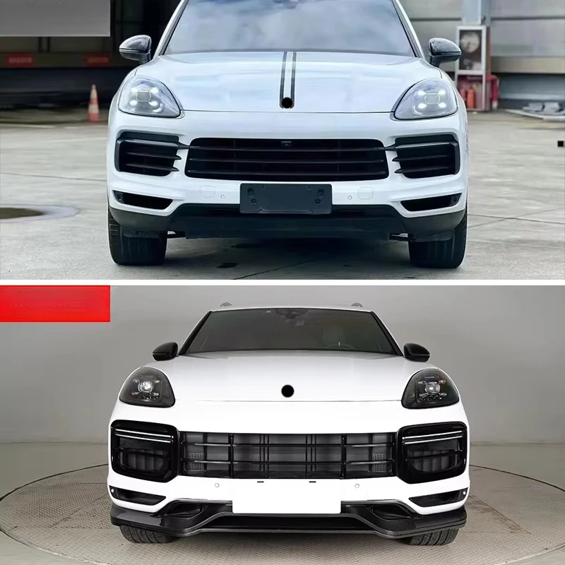2018-2023 Car Modified Front Bumper Lip Carbon Fiber Tecat Front Under Lip Guard for  Turbo