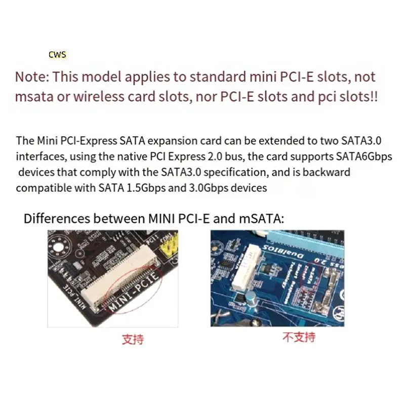 Мини-2-портовый конвертер PCI-E PCI в SATA 3.0 6 Гбит/с, адаптер расширения жесткого диска, плата преобразователя, карта для Windows