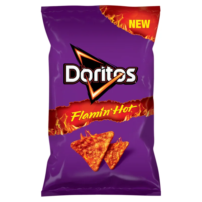 Doritos Flamin' Hot Chipsy kukurydziane o smaku bardzo pikantnym 75 g