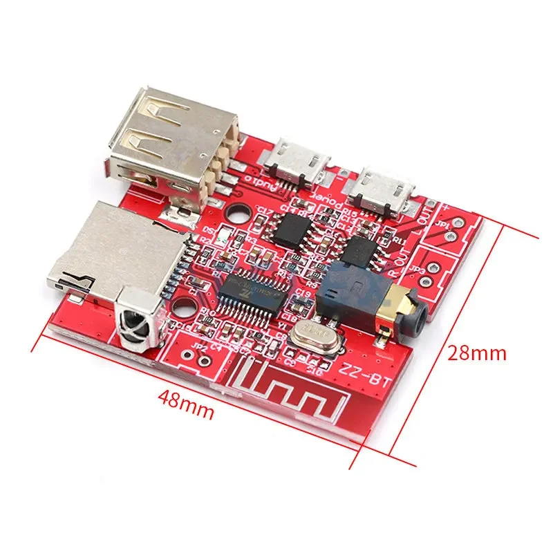 Car Bluetooth 4.1 MP3 WAV Decoding Board 3W Speaker Amplifier Audio Receiver Module Support USB/TF/U-DISK/IR Remote Control