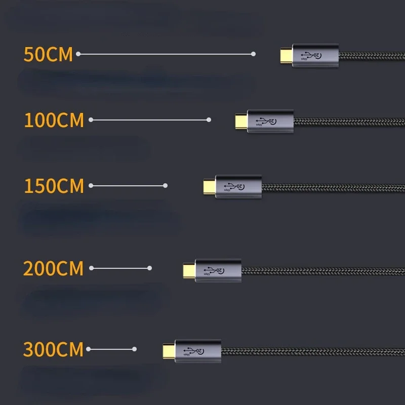 USB タイプ C からタイプ C ケーブル Macbook PD 100 ワット 5A USB 3.2 20Gbps ThunderBolt3 QC4.0 3.0 USB-C ケーブルコードサムスン Xiaomi 2/3 メートル