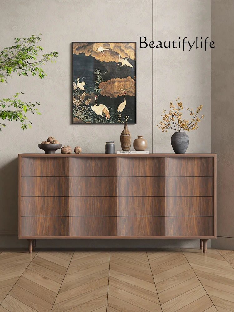 

Nordic Style Solid Wood Curio Cabinet Household Minimalist Storage Cabinet