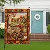 Fall Bengal Cat Garden Flags 12”x18” Double Sided for Outside Decorative, Autumn Quilted Style Camping FrontYard Canvas Hous cci