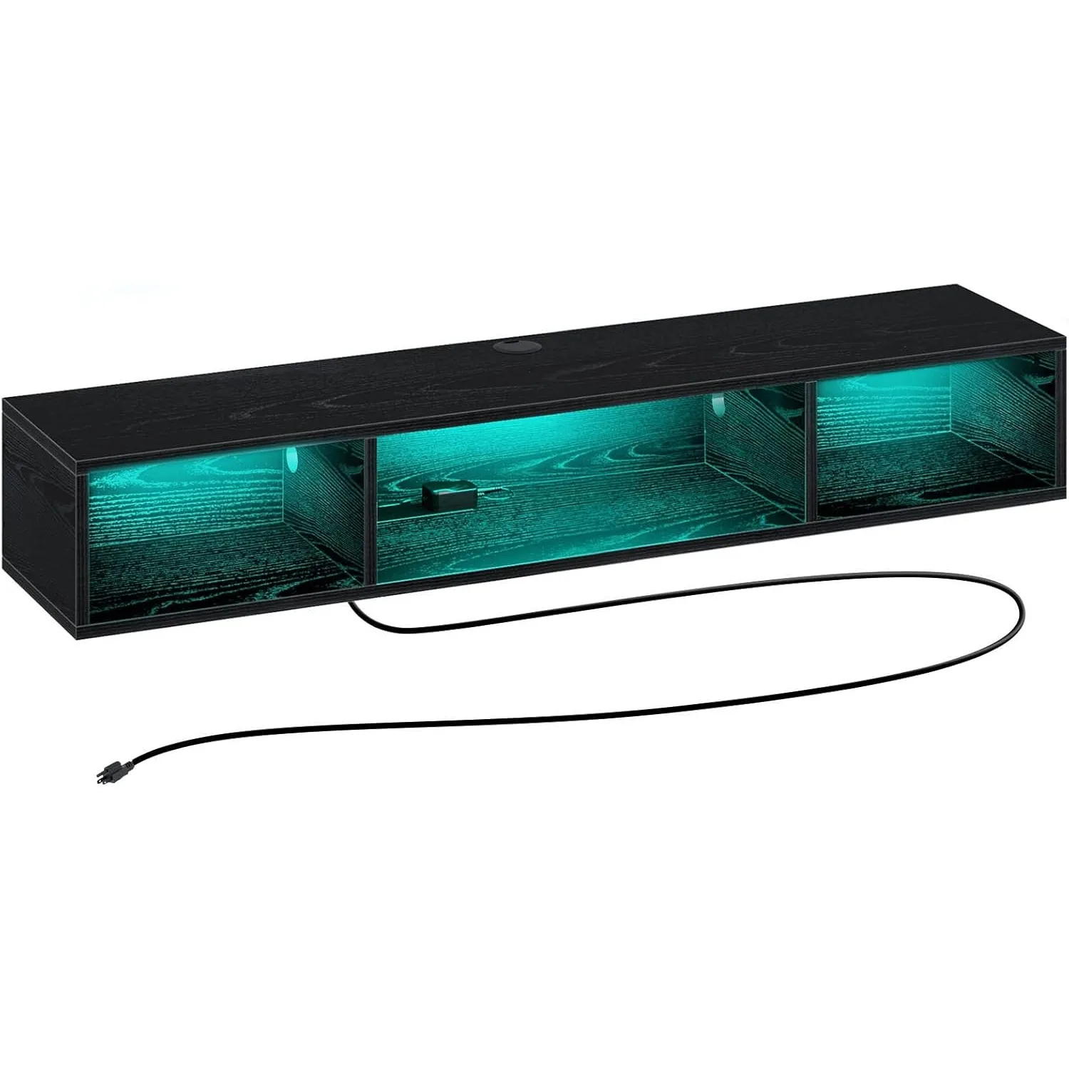 

TV Stand with Power Outlet, Floating TV Stand with RGB Lights, 47.2" Wall Mounted TV Shelf,Media Console with Storage Shelf