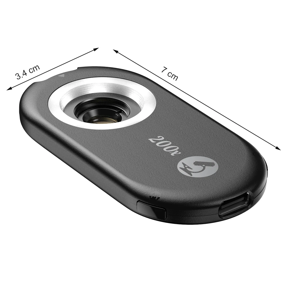 APEXEL 200X Phone Microscope Lens, Phone Camera Micro Lens with Universal Clip/LED Light/CPL, Pocket Microscope Attachment