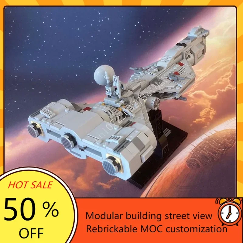 554PCS Cruiser Consular-Class Midi Scale Space War Military MOC SpaceShip Battle Model Custom Puzzle DIY Assembly Model Toy Gift