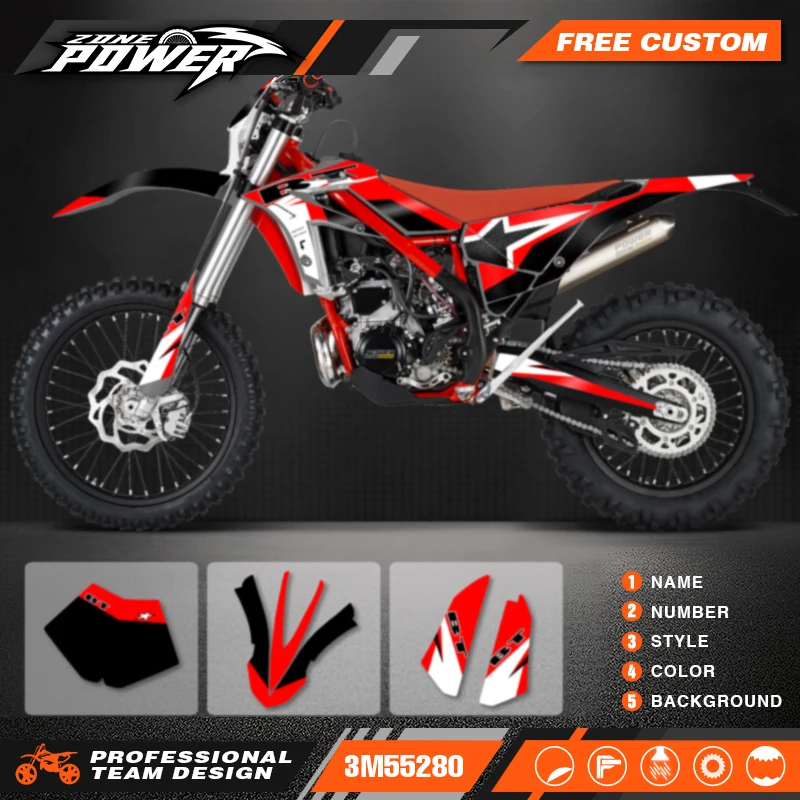 Powerzone Custom Backgrounds Graphics Decals Sticker Kits for Beta Xtrainer 150 200 250 300 400 450 2015 2016 2017 2018 2019 09