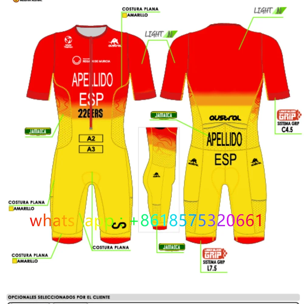 Men's three-piece suitcycling Triathlon skinsuit Sleeveless Quick-drying and comfortable competition team uniforms custom 2025