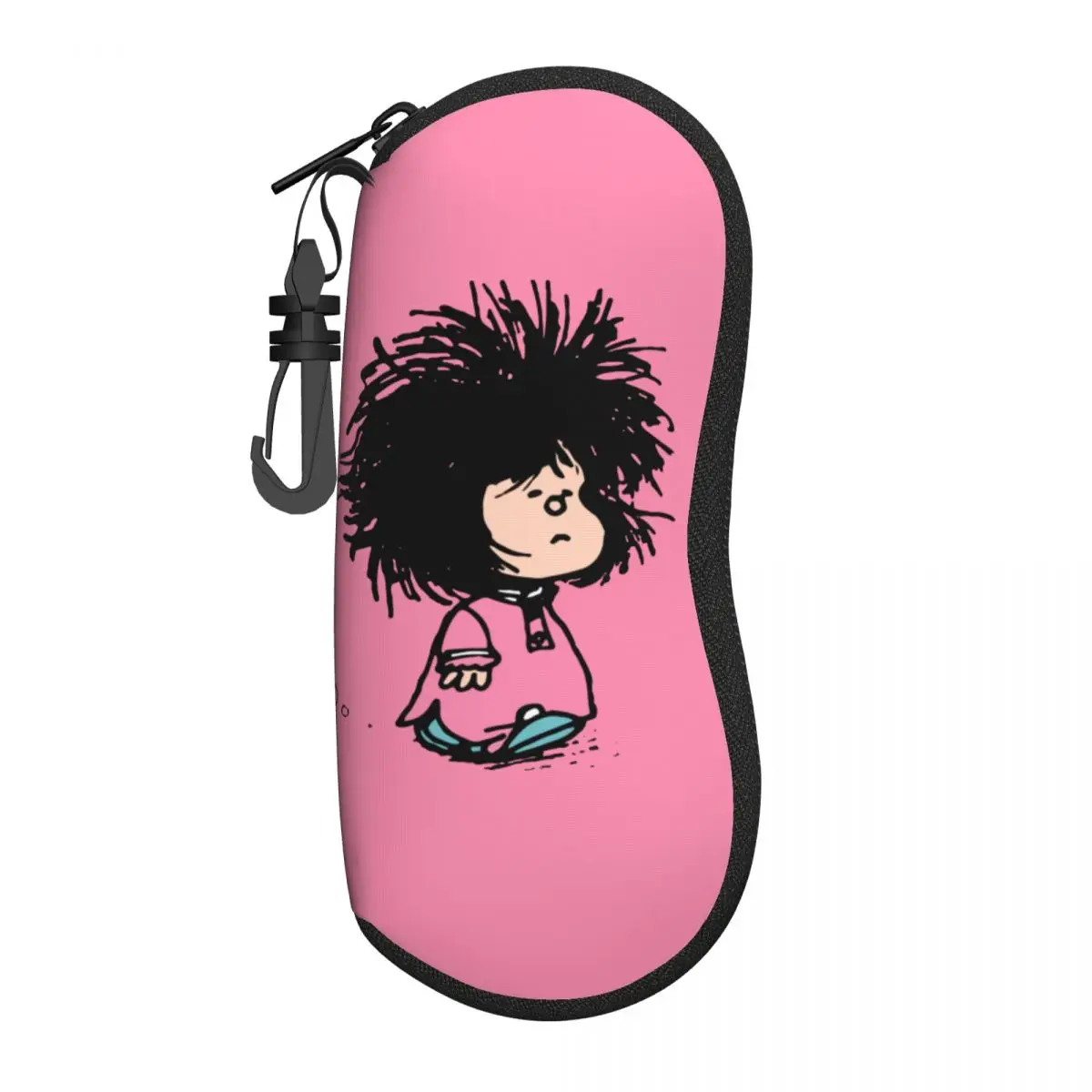 Mafalda With Nightgown Quino Argentina Glasses Case Unisex Protective Accessories Reading Storage Box Office Eye Contacts Case