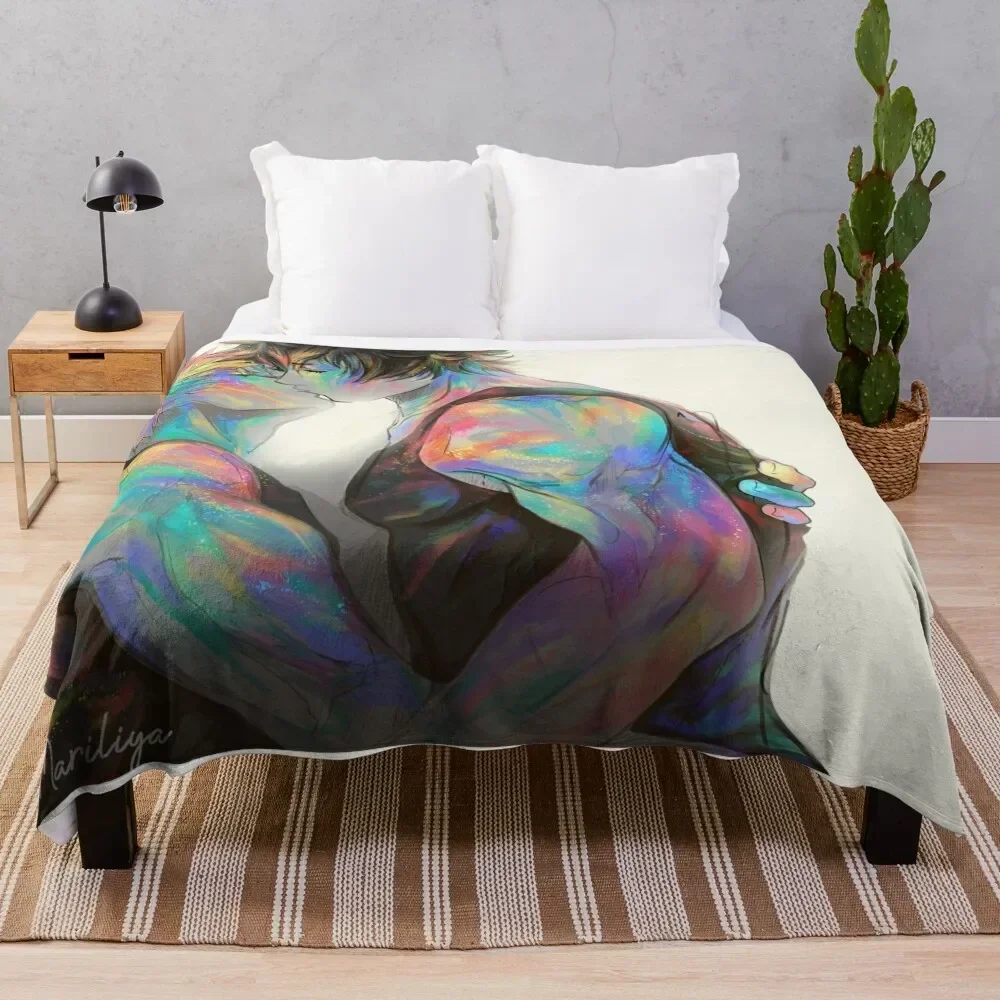 

pridepaint kiribaku LGBT pride Throw Blanket Anti Shedding Soft Fuzzy Blanket for Home