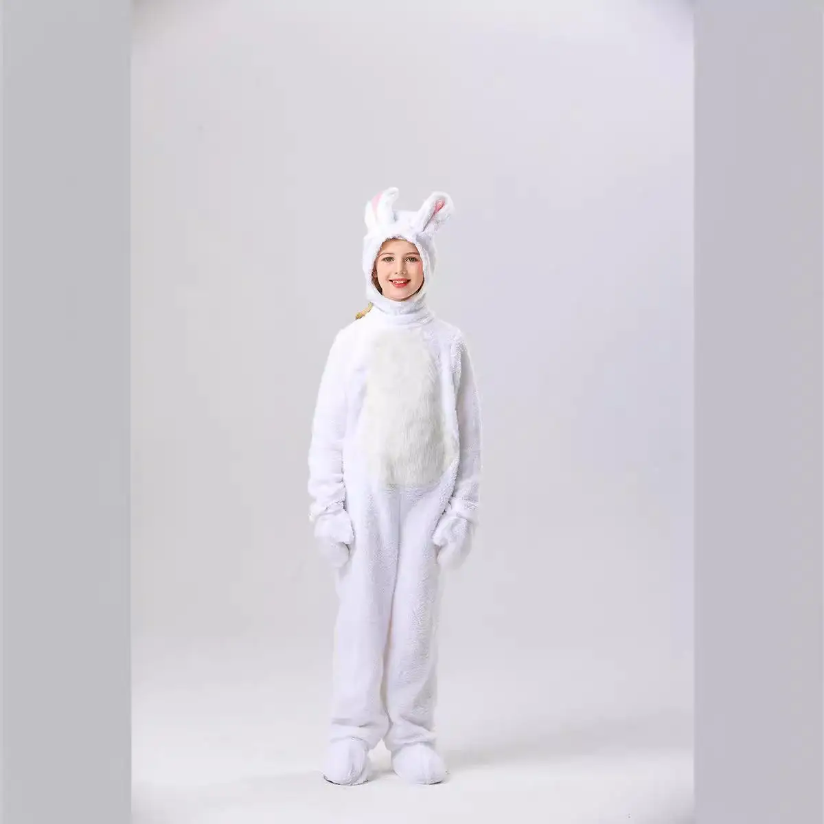 زي أداء للأطفال لعيد الهالوين، بدلة حيوان الأرنب، زي تنكري للحفلات وعروض المسرح