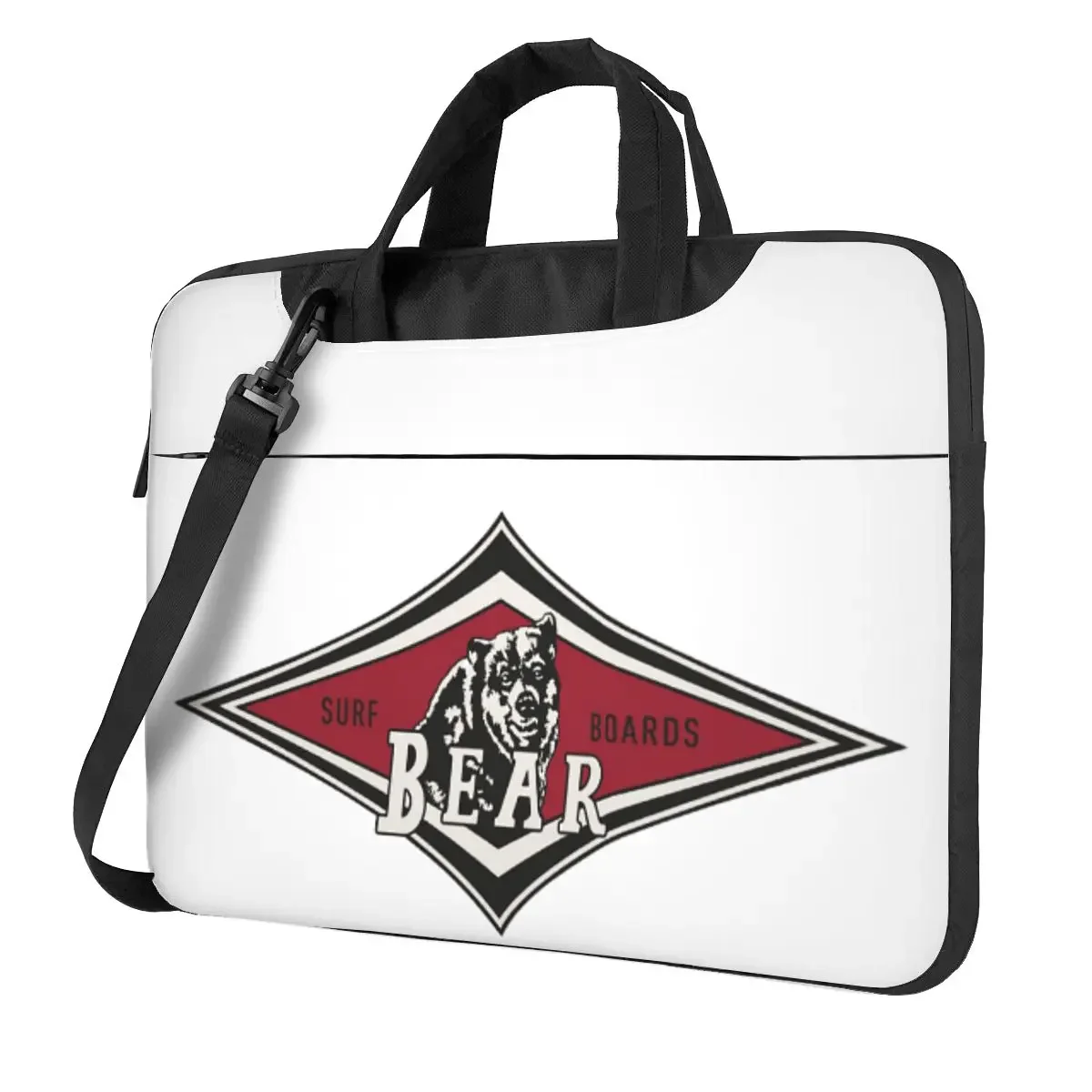 

Surfing Bear Big Wednesday Cult Surfboard Surf Logo Crossbody Laptop Bag Case Computer Bag Resistant Protective Notebook Pouch