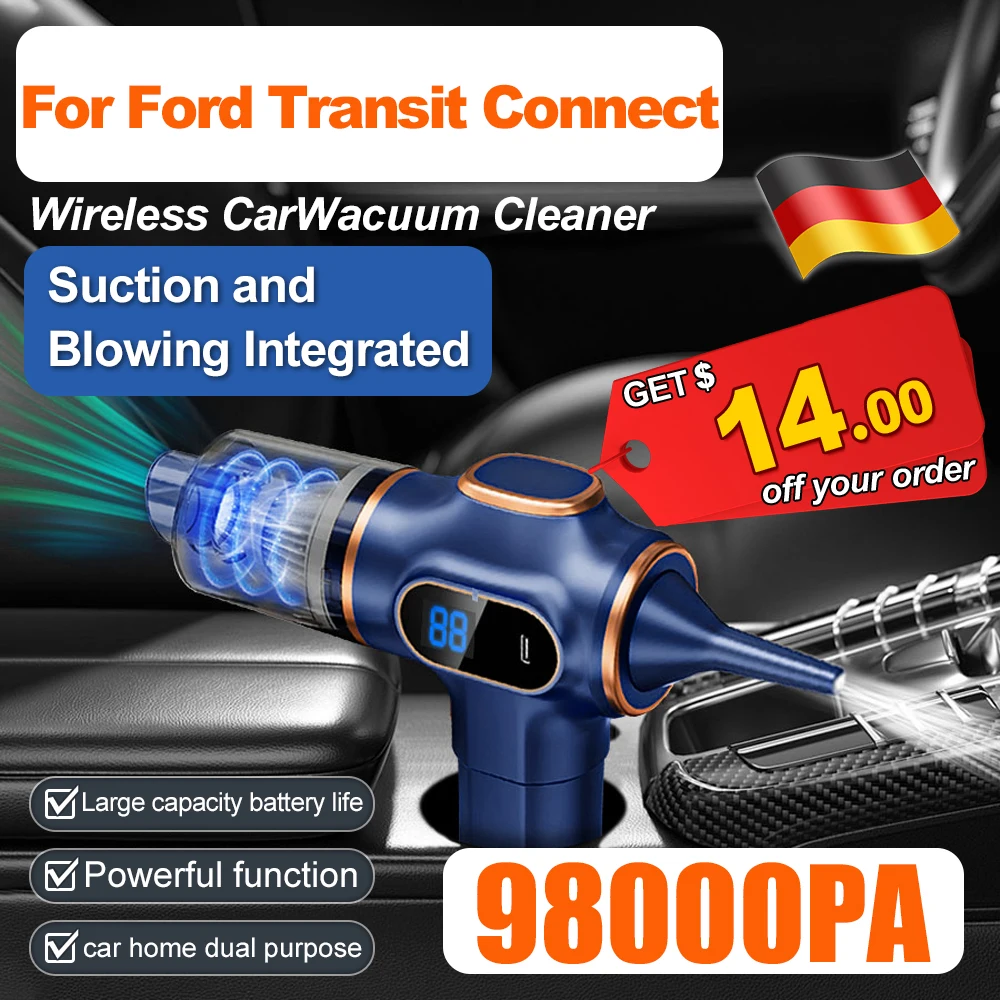 Wireless Vacuum Cleaner Dual Use Home and Car High Power Home Appliance With Display Screen Car Cleaner For Ford Transit Connect