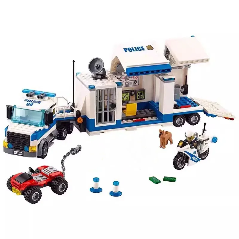 City Police Station Command Center Guard Building Blocks 60139 Helicopter Car Prison Brick Educational Toy Children Kid Boy Gift