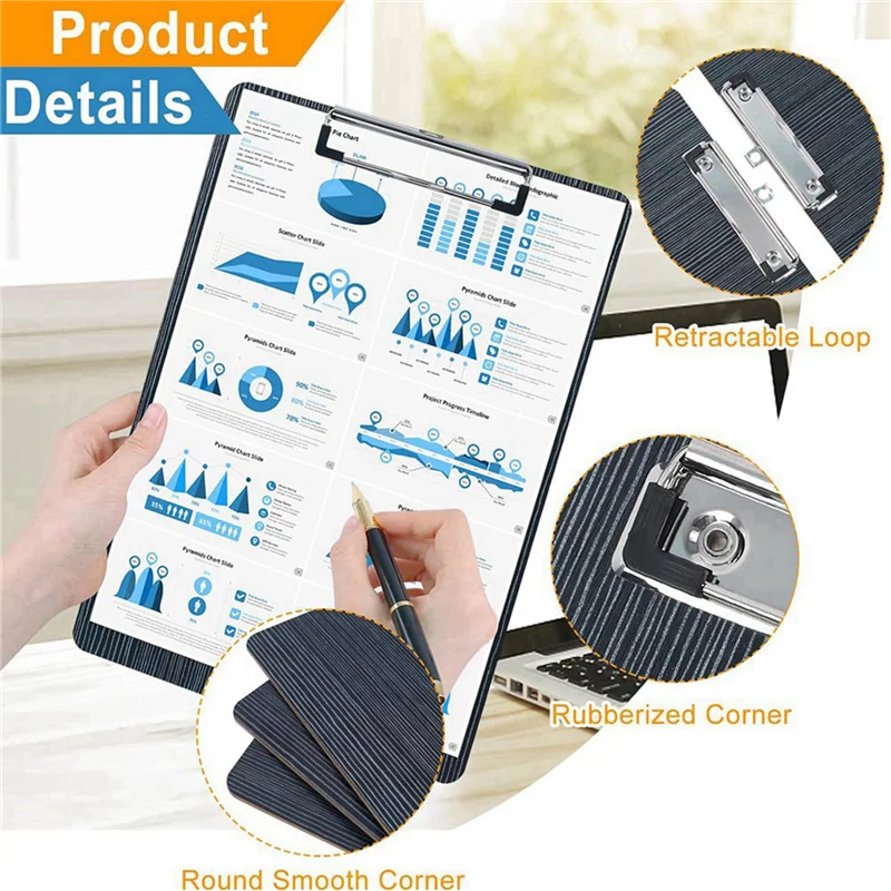 12-упаковка буфера обмена, деревянная доска для обмена буфера обмена, буфер обмена формата A5, планшеты для заметок, планшеты для обмена файлов под дерево