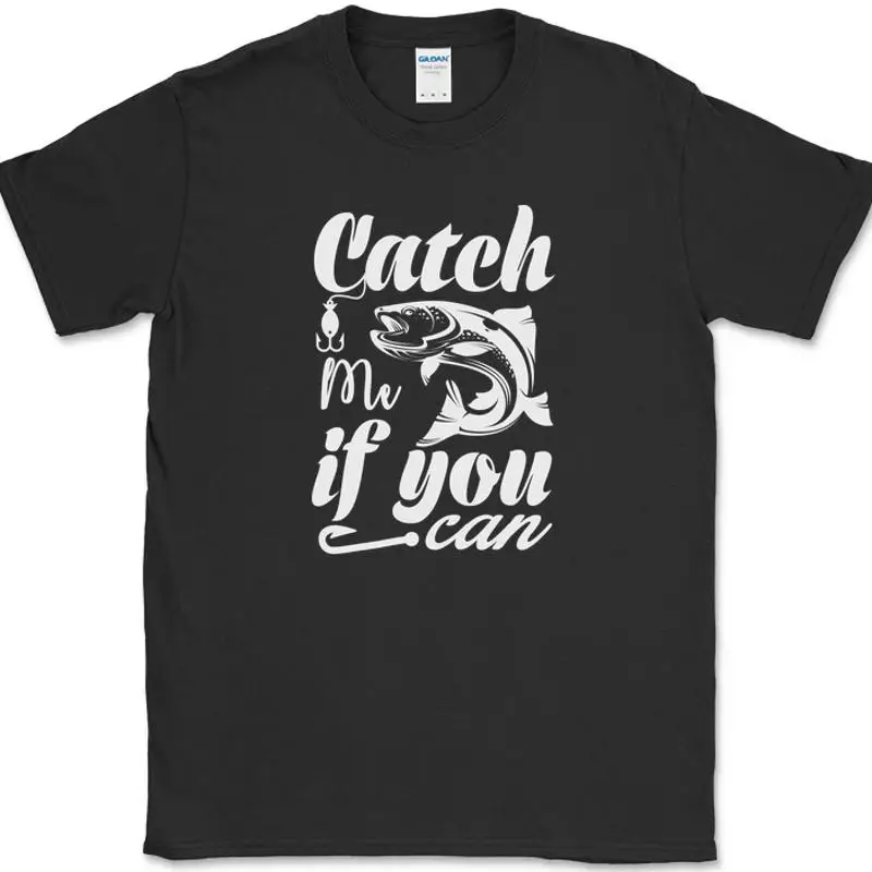

Футболка Catch Me If You Can Fishing Funny Challenge Футболка с приманкой для хобби и крючка