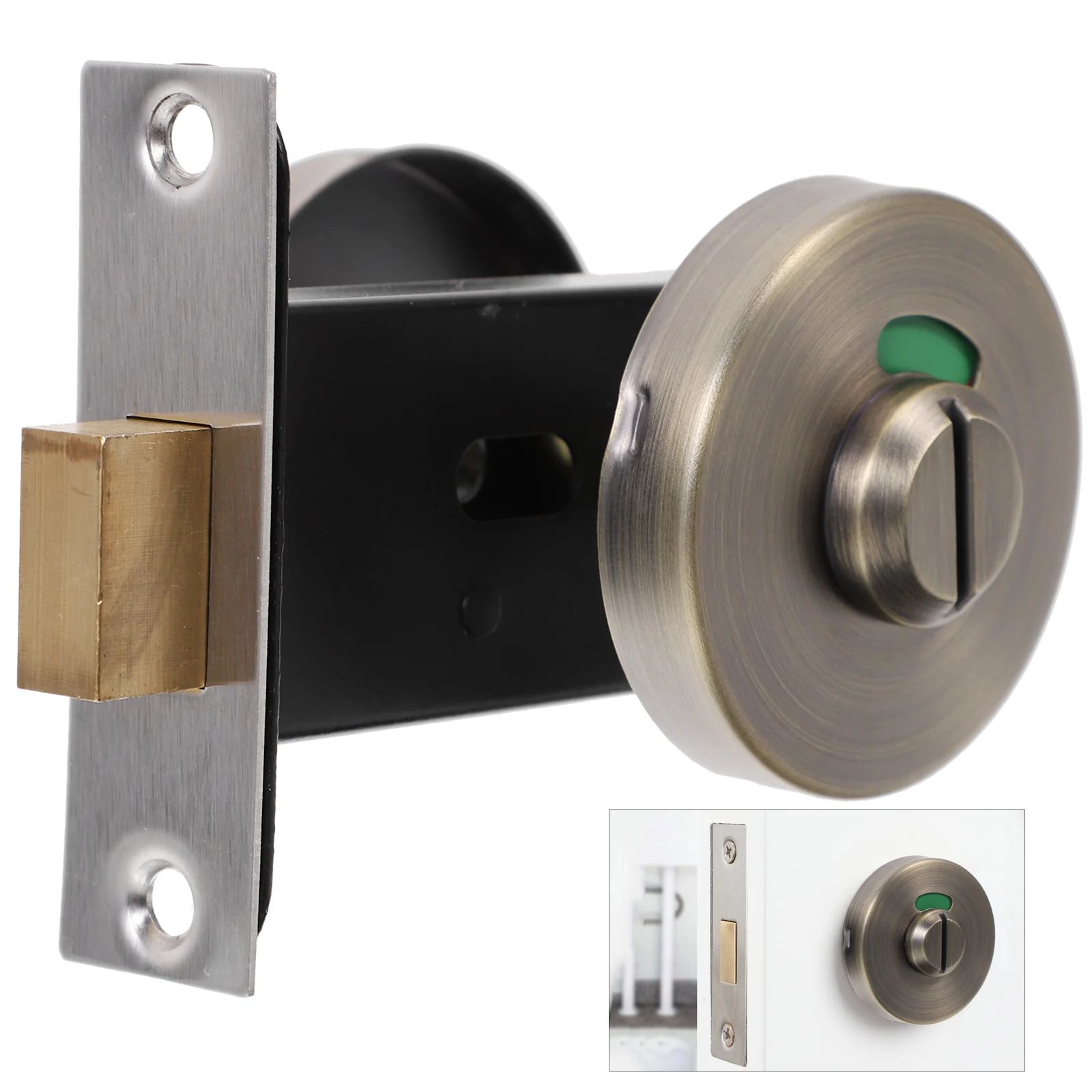 Bathroom Indicator Lock Toilet Rv Shower Door Latch Occupied Commercial Locks Deadbolt Knob