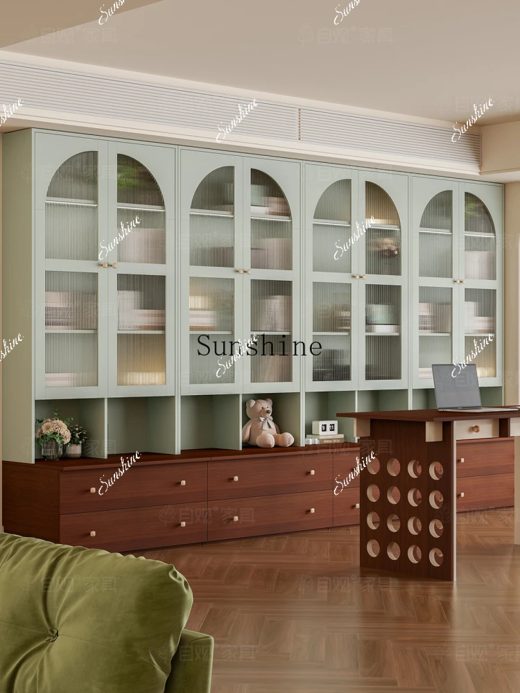 

Medieval style living room card seat household Changhong glass composition ENF entrance cabinet FT