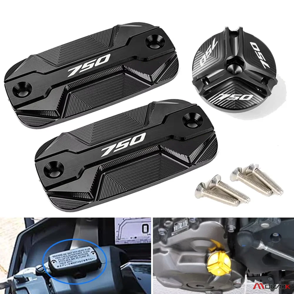Para honda força 750 forza750 2020-2022 2023 2024 2025 tampas do reservatório de freio dianteiro da motocicleta tanque de enchimento de óleo do motor capa