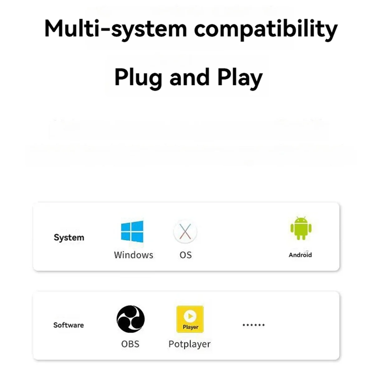 B47C USB 3.0 Video Capture Card HDMI-Compatible to USB/Type-C Game Grabber Record MS2131 for Switch Xbox PS4/5 Live Broadcast