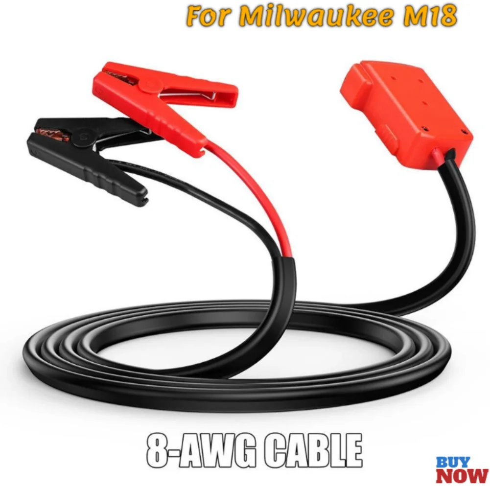 

6.56ft For Milwaukee M18 Jumper Starter Jump Kit 8AWG Cable Power Tool Line Car Battery Igniter Automotive Emergency Power Kits