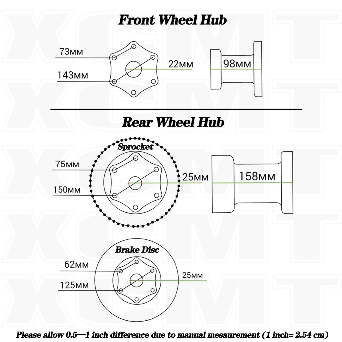 Motorcycle CNC Front Rear Rims Wheel Hub For KTM SX XC EXC XCW SXS EXCF XCF SXF XCFW 150 250 300 350 400 450 500 530 2003-2023