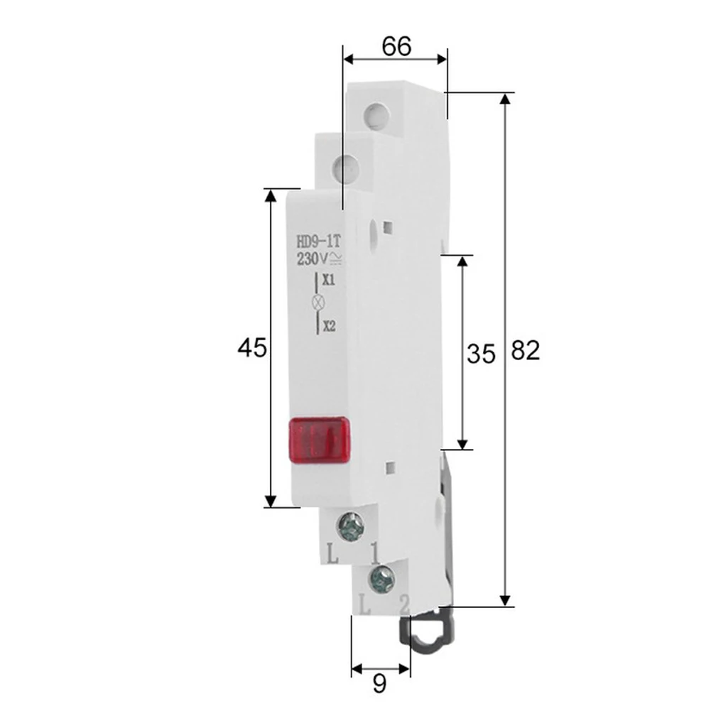 2026 New DIN Rail Mount LED Signal Lamp 230V Indicating Pilot Light High Brightness Power Status Indicator For Electrical Panel