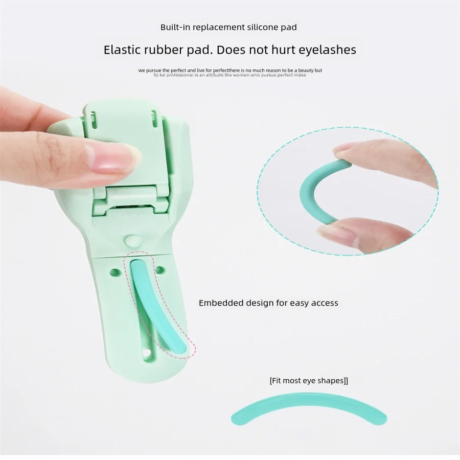 1pc Eyelash Curler Plastic Lash Curler Eyelashes Curling Refill Rubber Pad Clip Eyelash Makeup Tool for Women Girls