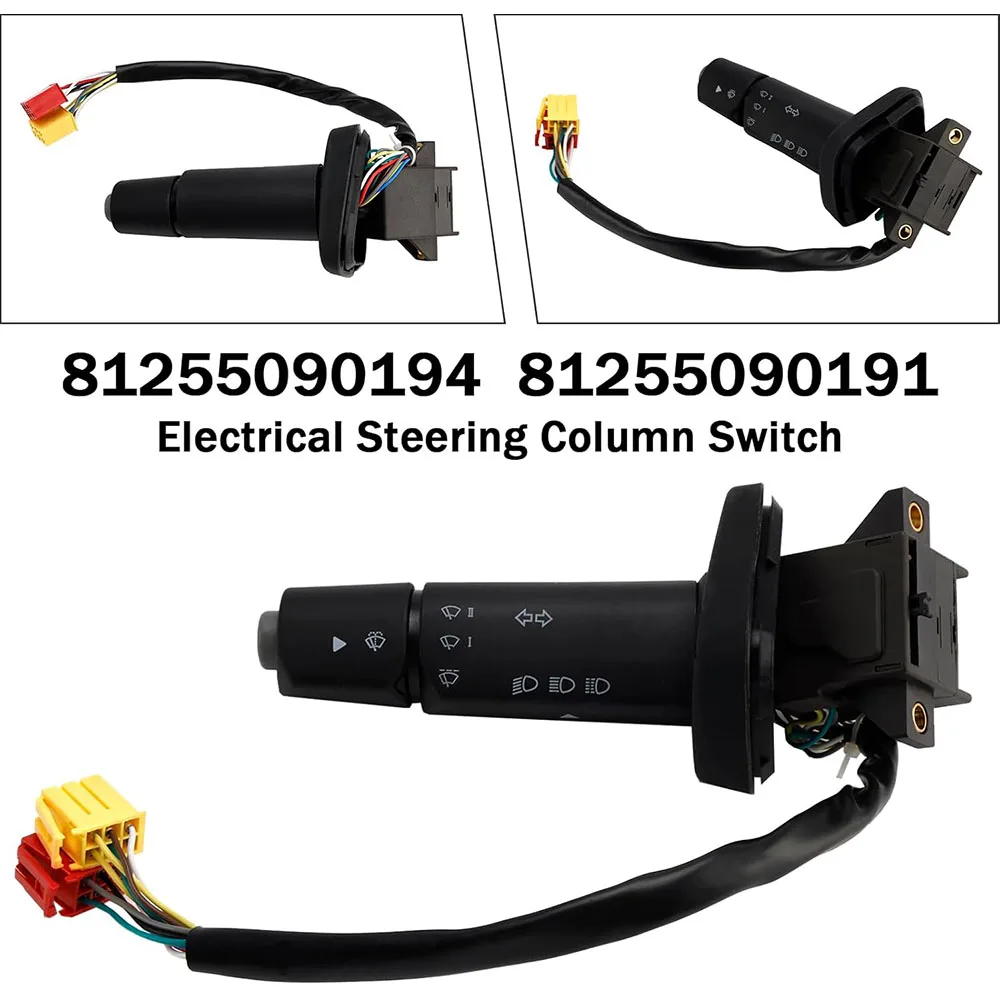 

Black Plastic Electrical Truck Steering Column Switch For MAN Bus / Neoplan TGA/TGL/TGM/TGS/TGX 81255090194 81255090191