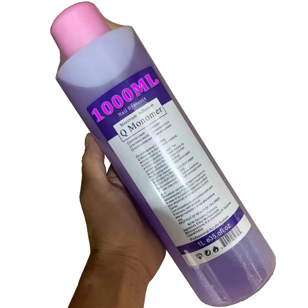 1000ml EMA płyn do akrylu monomeru ciekłokrystalicznego przedłużenie paznokci/zanurzanie/rzeźbienie płyn do akrylu przybory do Manicure & 75