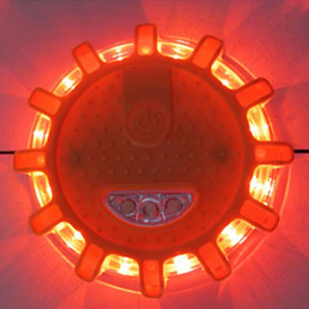 1 قطعة LED مشاعل الطريق الطوارئ ضوء السلامة الحمراء وامض على جانب الطريق منارة إشارة المرور سلامة الطريق