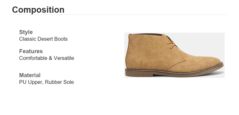 Herrenstiefel Retro Marke 2026 Lässige Bequeme Modische Wüstenstiefel für Männer # KD563 – Detail 1