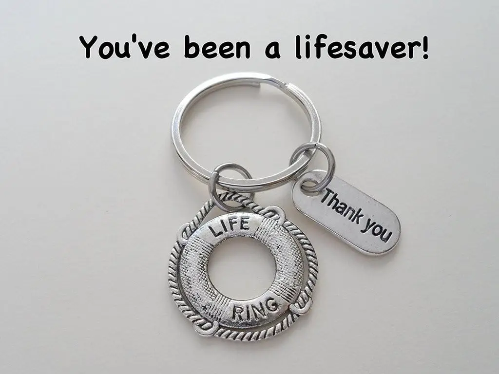 Lifesaver Keychain & Thank you Tag, Appreciation Gift, You've Been a Lifesaver
