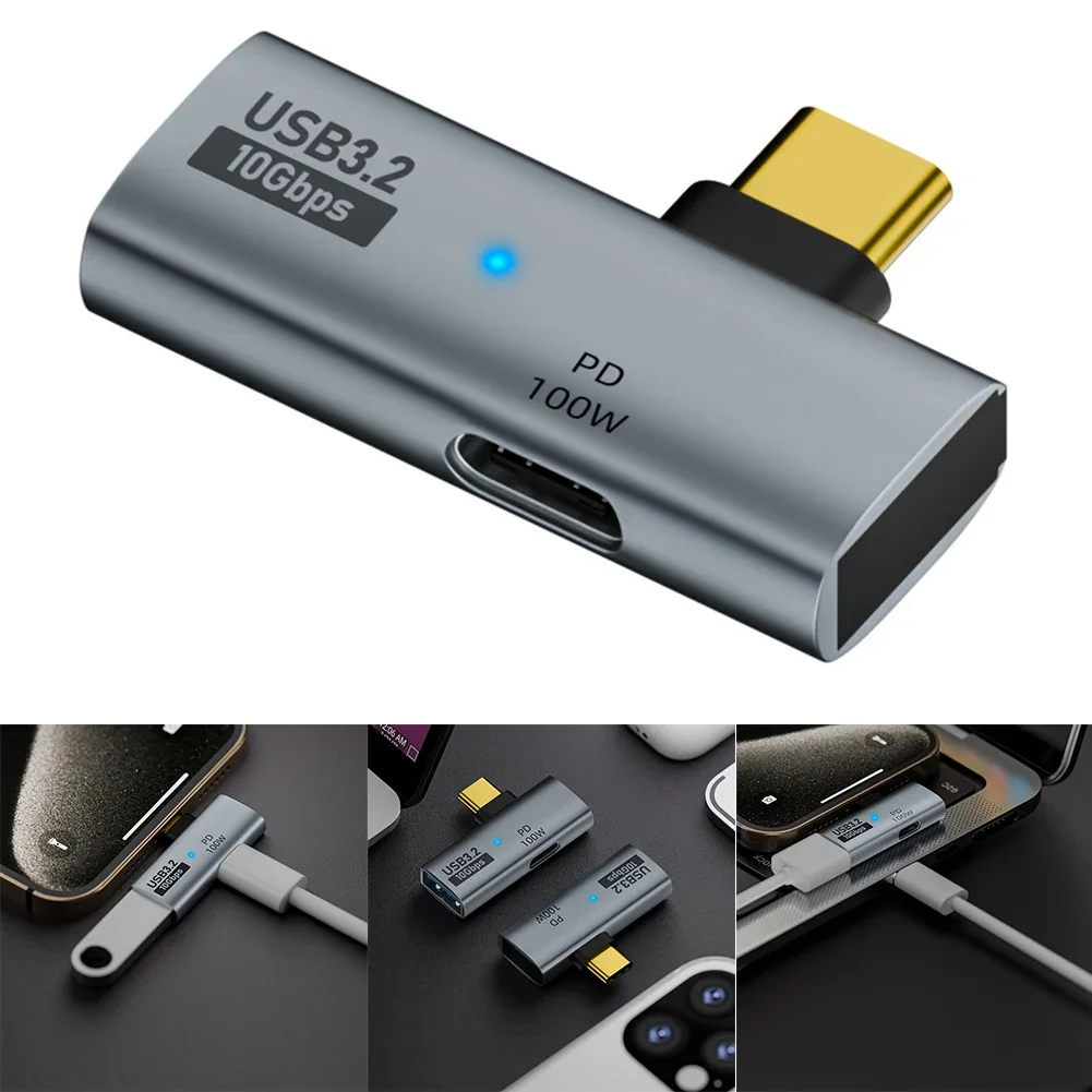 2-in-1 USB C إلى USB 3.2 محول 10Gbps نقل البيانات USB C إلى USB محول شحن سريع محول آيفون 15 اللوحي ماك بوك
