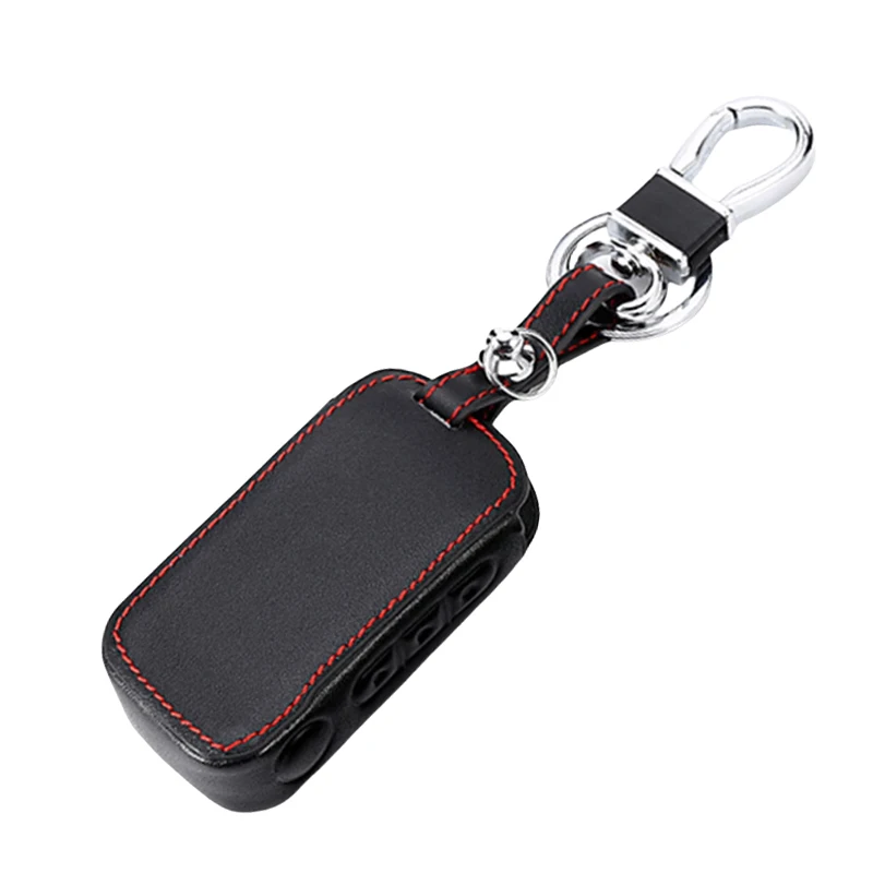 Leather Car Key Case Keychain Cover For Starline A93 A63 A39 A36 A66 A96 Two Way Car Alarm Transmitter Keychain LCD Accessories