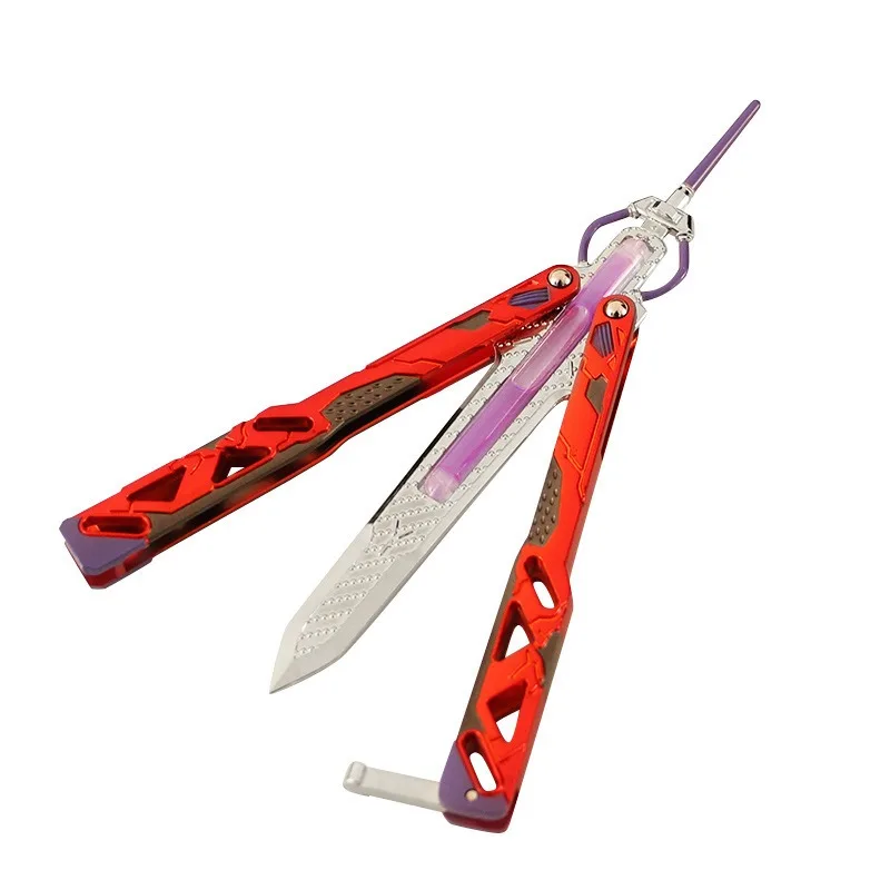 2024 Summer New Game Peripheral Heirloom Butterfly Knife Toy Alloy Ornaments Metal Props 21cm Personal Gift