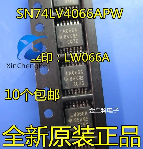 

20pcs original new SN74LV4066APW silk screen LW066A sealing pin TSSOP-14