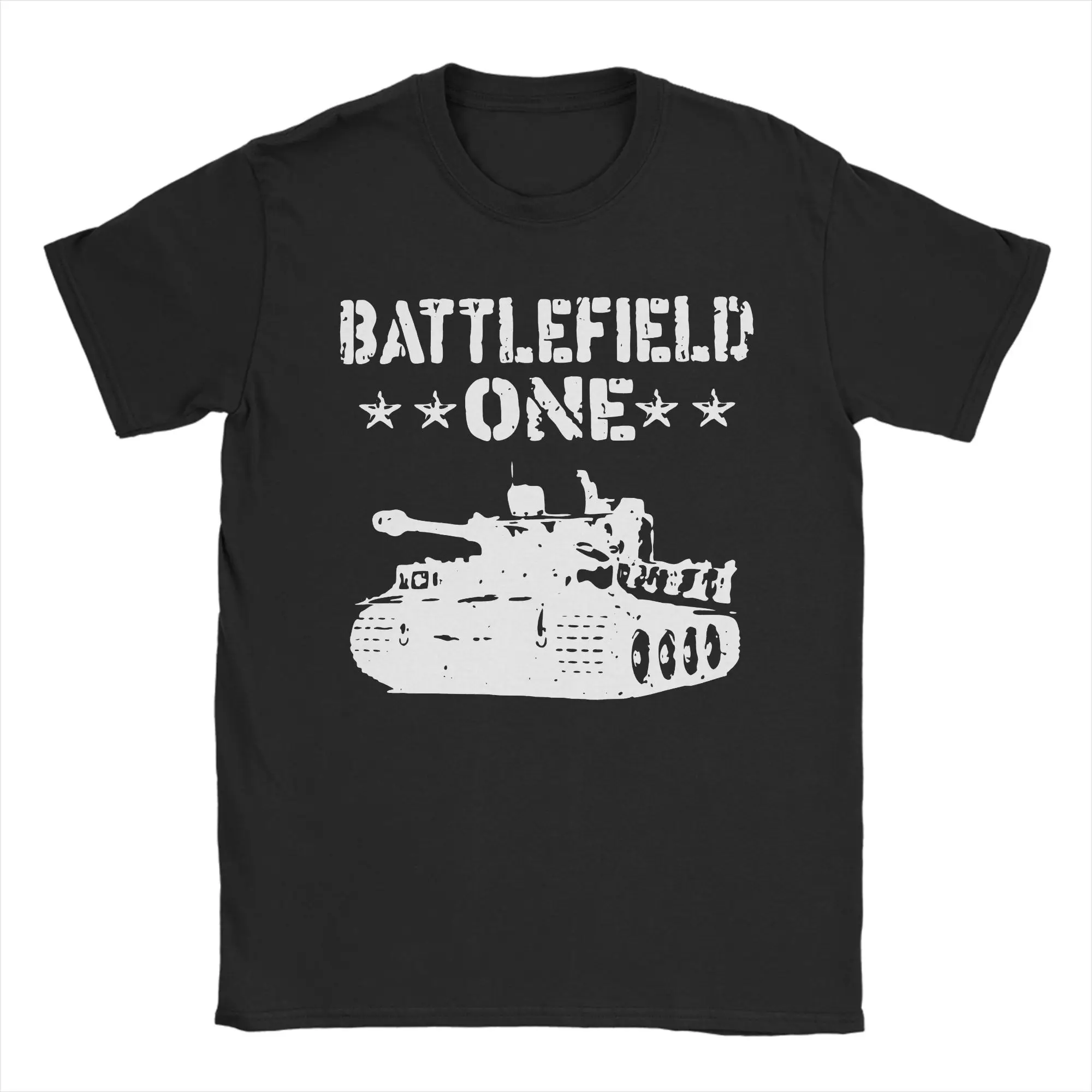 

Battlefields One Tanks T Shirt For Men Women Round Neck Short Sleeve Tops Battle Field War Shooter Games Cotton Summer Clothing