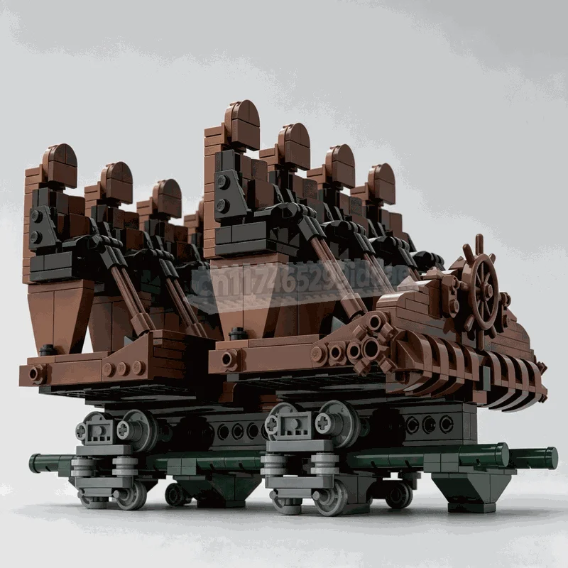 1090Parts Wooden Roller Coaster Train Building Blocks Model Amusement Park Ride Vehicle DIY Assembly Creative Display Gifts Toy