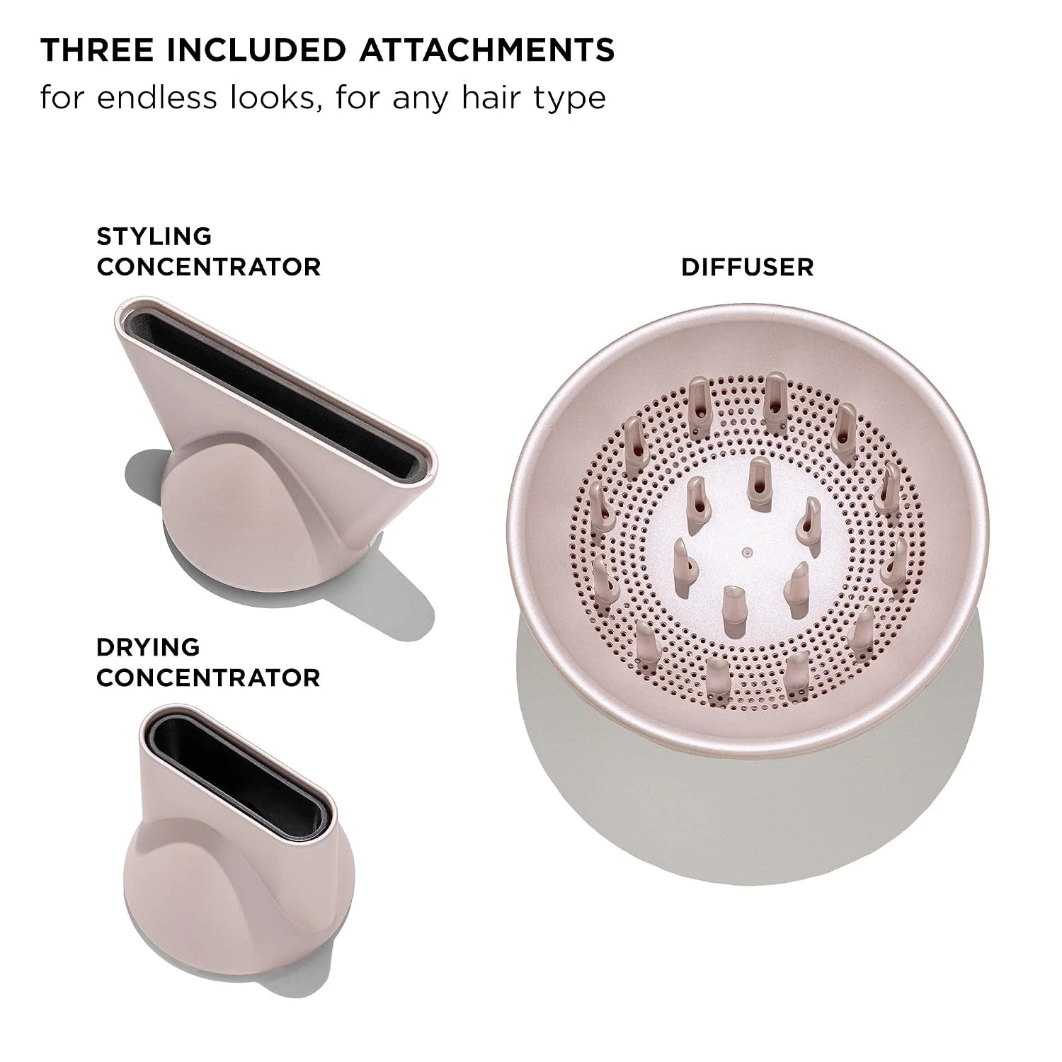 High-Performance Hair Dryer Set with Drying Concentrator, Styling Concentrator & Diffuser Attachments for All Hair Types