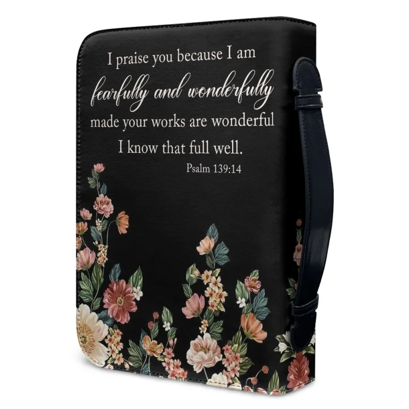 I Praise You I Am Fearfully and Wonderfully For Men Christmas Gift Print Leather Bible Bag Women Cross Design Women's Handbags