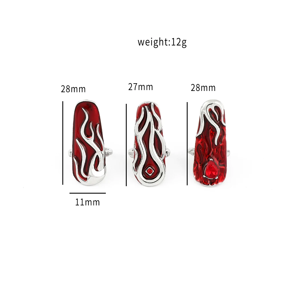 Fashion Irregular Armor Ring Jewelry Punk Open Adjustable Rings Jewellery Finger Nail Rings Women Accessories Gift For Girl