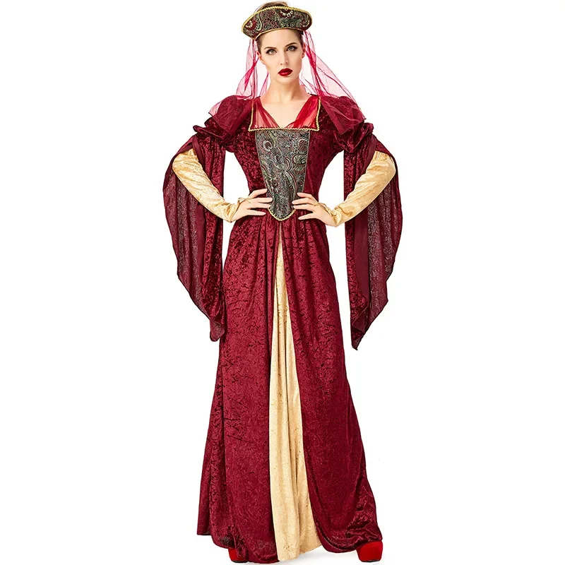 Fantasia Purim Disfraces de Halloween para mujer Disfraz de doncella medieval renacentista Julieta Cosplay